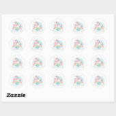 Sticker Rond Pretty Pastel Unicorn (Feuille)