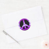 Sticker Rond Pretty Purple Peace (Enveloppe)