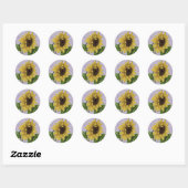 Sticker Rond Pretty Sunflower (Feuille)