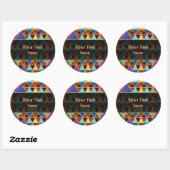 Sticker Rond Pretty triangle pattern III + your ideas (Feuille)