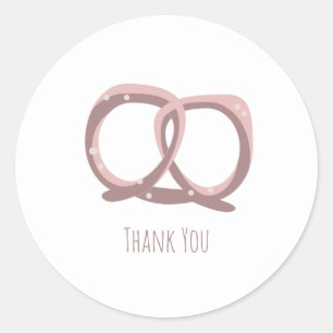 Sticker Rond Pretzel salé Twist Anniversaire
