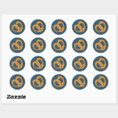 Sticker Rond Pretzel Twist (Feuille)