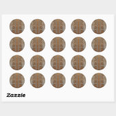 STICKER ROND PREUVE : FLEUR DE LIS (Feuille)