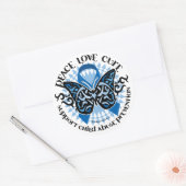 Sticker Rond Prévention de la maltraitance des enfants Papillon (Enveloppe)