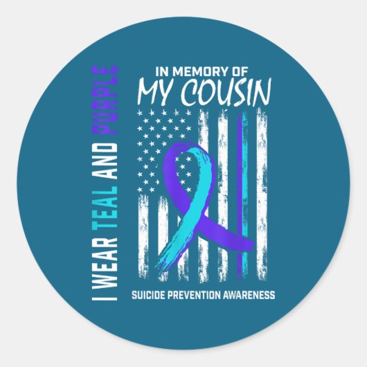 Sticker Rond Prévention de la prise de conscience du suicide de (Devant)