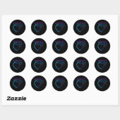Sticker Rond Prévention de la santé mentale Créative (Feuille)