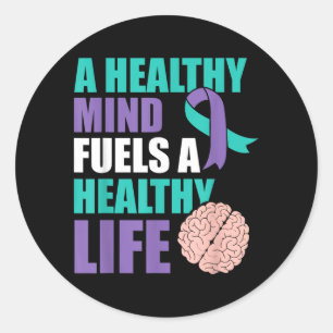 Sticker Rond Prévention de la sensibilisation à la santé mental
