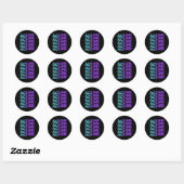 Sticker Rond Prévention de la sensibilisation à l'action (Feuille)