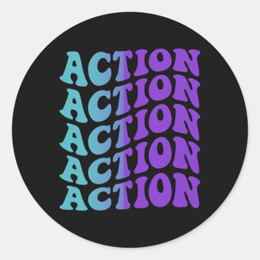 Sticker Rond Prévention de la sensibilisation à l'action (Devant)