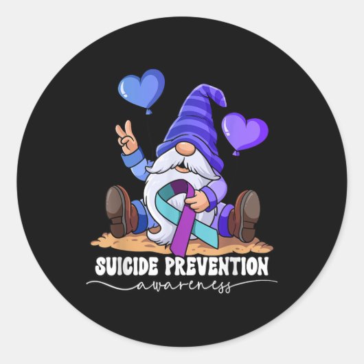 Sticker Rond Prévention du suicide (Devant)