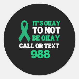 Sticker Rond Prévention du suicide chez les femmes Santé mental