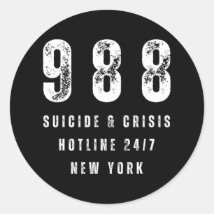 Sticker Rond Prévention du suicide - Dépression