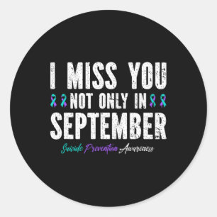 Sticker Rond Prévention du suicide Je vous manque Maitre Santé