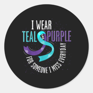 Sticker Rond Prévention du suicide pour la santé mentale Ruban