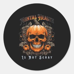 Sticker Rond Prévention du suicide pour la santé mentale Squele