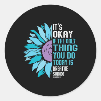 Sticker Rond Prévention du suicide Sensibilisation à la dépress
