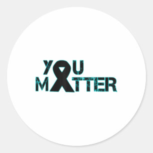 Sticker Rond Prévention du suicide Sensibilisation à la dépress