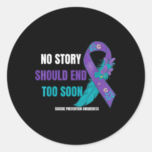 Sticker Rond Prévention du suicide Sensibilisation Aucune histo