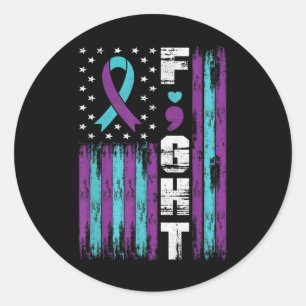 Sticker Rond Prévention du suicide Sensibilisation Détresse Lut