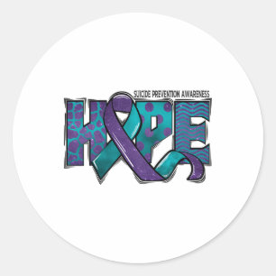 Sticker Rond Prévention du suicide Sensibilisation Guerrier Hop