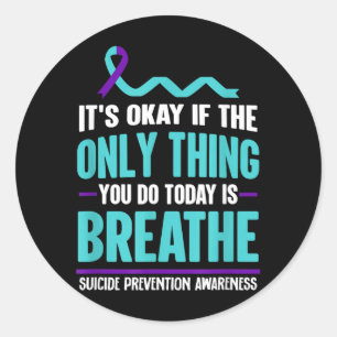 Sticker Rond Prévention du suicide Sensibilisation Hommes Femme