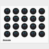 Sticker Rond Prévention du suicide Sensibilisation Libellule Cœ (Feuille)