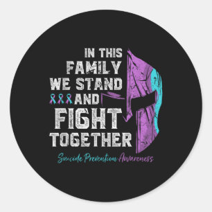 Sticker Rond Prévention du suicide Sensibilisation Soutien fami