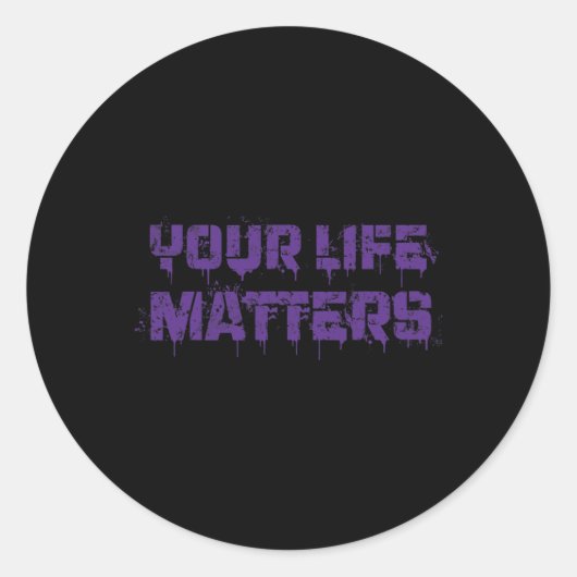Sticker Rond Prévention du suicide Sensibilisation Votre vie co (Devant)