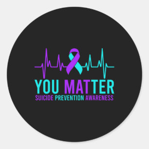Sticker Rond Prévention du suicide Sensibilisation Vous Problèm