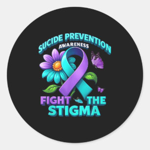 Sticker Rond Prévention du suicide Soutien Lutte contre la stig