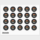 Sticker Rond Prévisions de week-end 100% de chances de jet ski (Feuille)