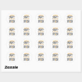 Sticker Rond Prévisions de week-end de camping drôle 100% de ch (Feuille)