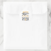 Sticker Rond Prévisions de week-end de camping drôle 100% de ch (Sac)