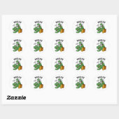 Sticker Rond Pricklish Funny Cactus Puns (Feuille)