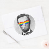 Sticker Rond Pride Abraham Lincoln (Enveloppe)