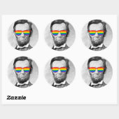 Sticker Rond Pride Abraham Lincoln (Feuille)