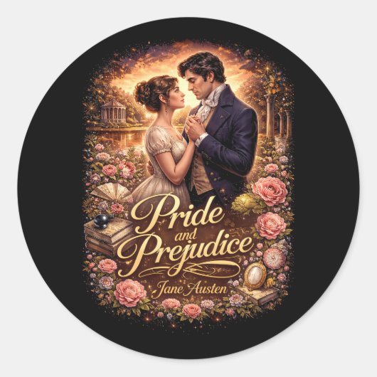 Sticker Rond Pride and Prejudice (Devant)