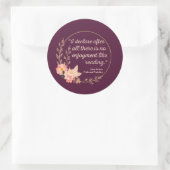 Sticker Rond Pride and Prejudice Quote III - Cute Style (Sac)