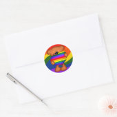 Sticker Rond Pride Coeur Teddy Ours (Enveloppe)