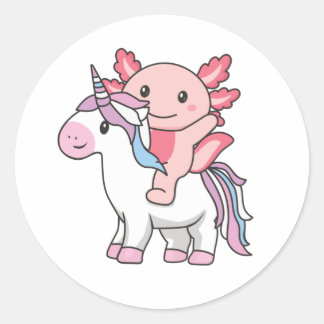 Sticker Rond Pride Drapeau Intersexe Lgbtq Axolotl Sur La Class