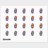 Sticker Rond Pride Heart Gnome (Feuille)