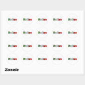 Sticker Rond Pride italienne (Feuille)