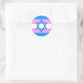 Sticker Rond Pride juive transgenre (Sac)