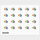 Sticker Rond Pride Kiss (Feuille)