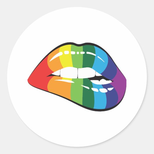 Sticker Rond Pride Kiss (Devant)