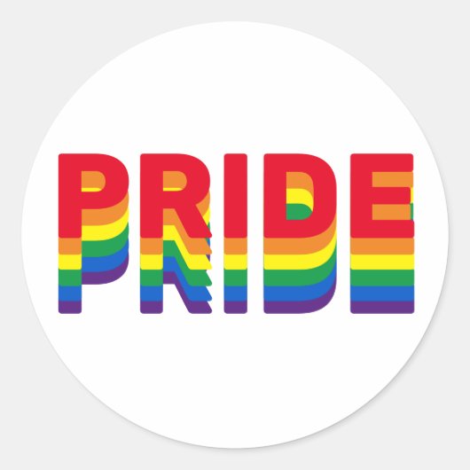 Sticker Rond Pride lgbt lgbtq queer gai couleurs arc-en-ciel ga (Devant)