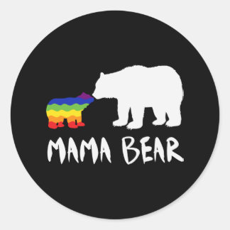 Sticker Rond Pride Mama Bear