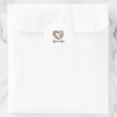 Sticker Rond Pride Papillon Cœur L'Amour Est L'Amour Conception (Sac)