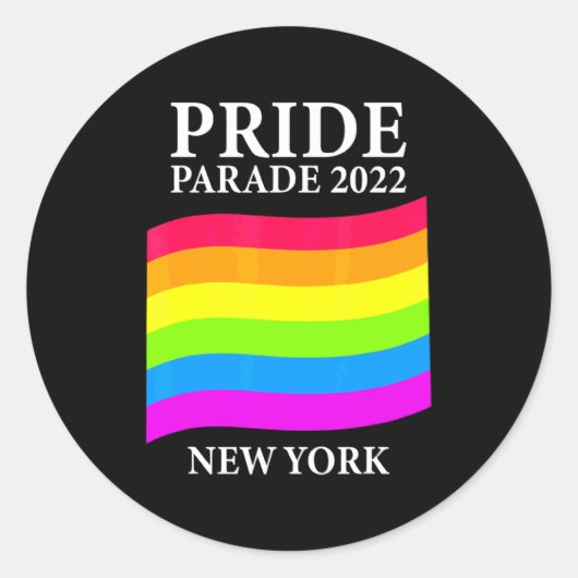 Sticker Rond Pride Parade 2022 New York City _1  (Devant)