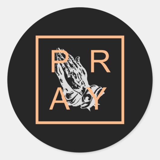 STICKER ROND PRIER (Devant)